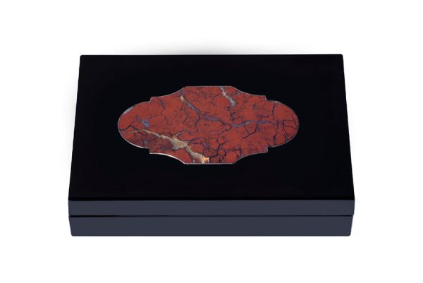 Crystal box with antique marble “Red jasper  Discount