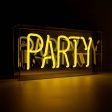 Yellow  Party  Acrylic Box Neon Light Online now