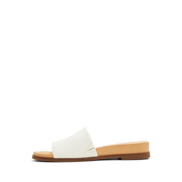 Elina Flat Sandals - White Discount