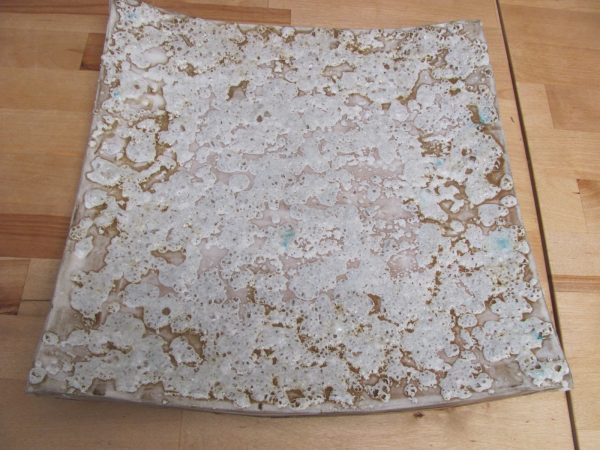 Toshiko Takaezu White Lava Glaze Handkerchief  Style Plate 11  SQ on Sale