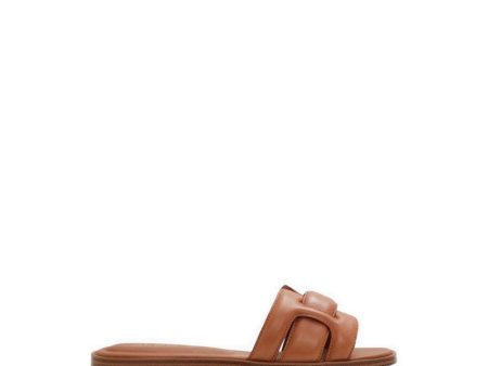 ALDO ELENAA FLAT SANDALS - MEDIUM BROWN Online now