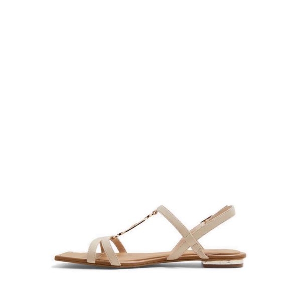 Glaoni Flat Sandals - Beige Online Hot Sale