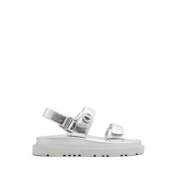 Linette Flat Sandals - Silver For Cheap