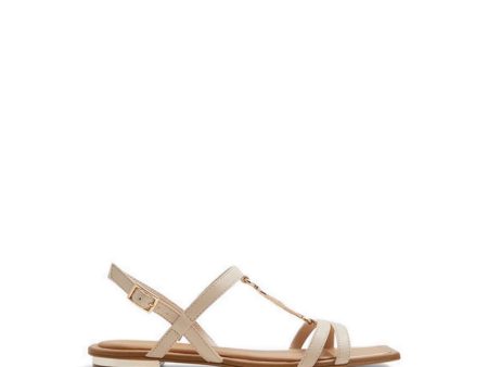 Glaoni Flat Sandals - Beige Online Hot Sale