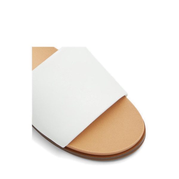 Elina Flat Sandals - White Discount