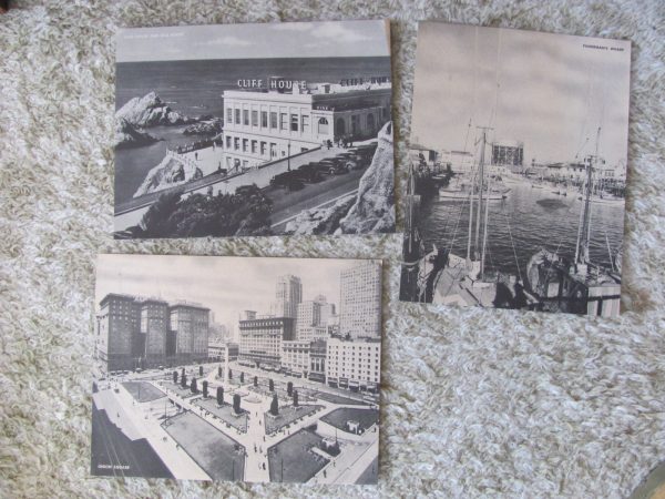 3 Vintage JUMBO Postcards of San Francisco, c. 1950 Online Hot Sale