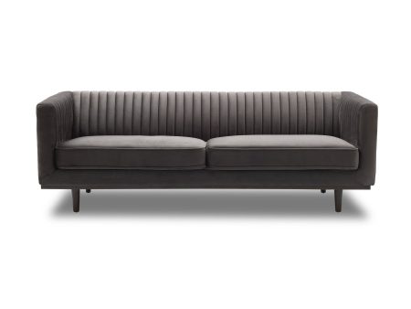 Sage Sofa | Stone Grey Velvet Online Hot Sale