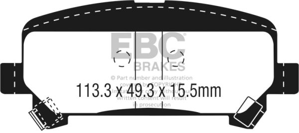 EBC 15+ Chevrolet Colorado 2.5 Ultimax2 Rear Brake Pads For Sale