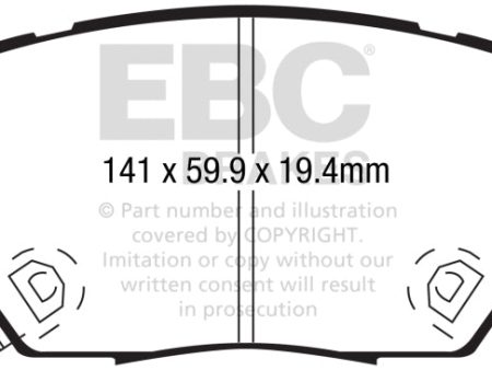 EBC 15+ Fiat 500X 1.4 Turbo Ultimax2 Front Brake Pads Supply