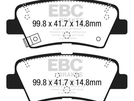 EBC 15+ Hyundai Sonata 1.6 Turbo (Elec Park Brake) Ultimax2 Rear Brake Pads For Sale