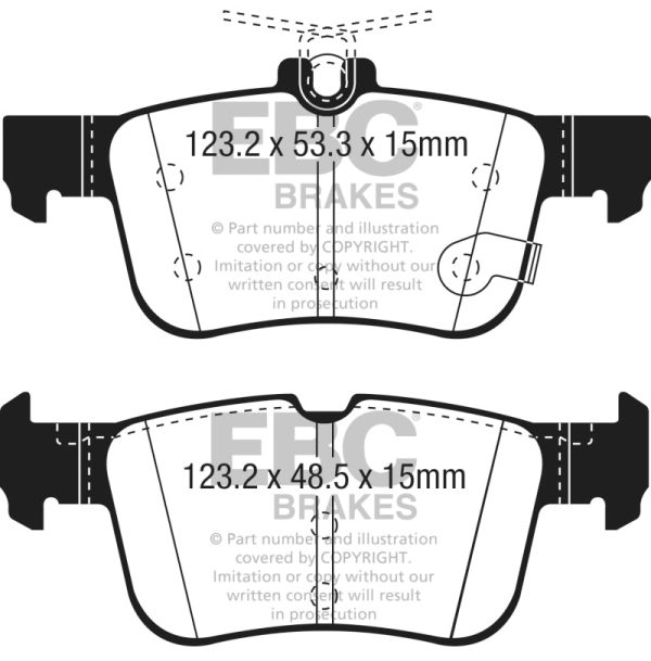 EBC 2013+ Lincoln MKZ 2.0L Hybrid Ultimax2 Rear Brake Pads Discount