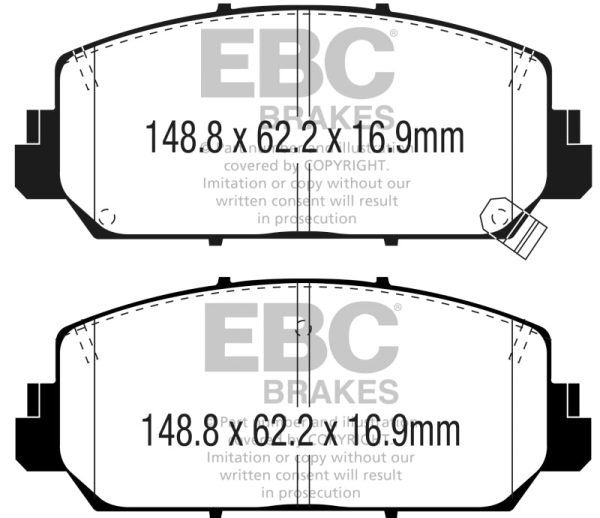 EBC 16+ Acura ILX 2.4 Ultimax2 Front Brake Pads Online Hot Sale