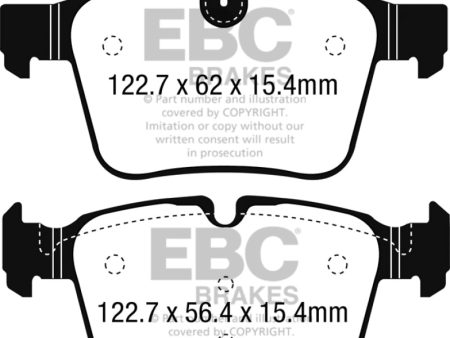 EBC 15+ Mercedes-Benz C300 (W205) 2.0 Turbo 4-matic Ultimax2 Rear Brake Pads For Discount