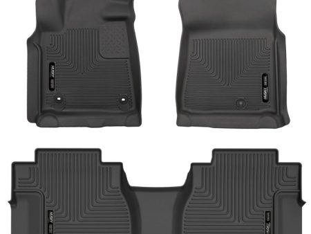 Husky Liners 12-22 Toyota Sequoia Weatherbeater Front & 2nd Seat Floor Liners - Black Online